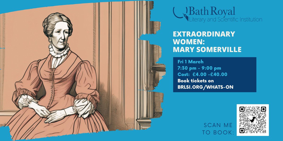 Who was #MarySomerville & how did she contribute to equal opportunities for #women when it came to #Mathematics? Just one of the #BRLSI talks on #ExtraordinaryWomen this spring. brlsi.org/whatson/extrao… @SomervilleOx @MathsatBath @BathSpaUni #Feminism