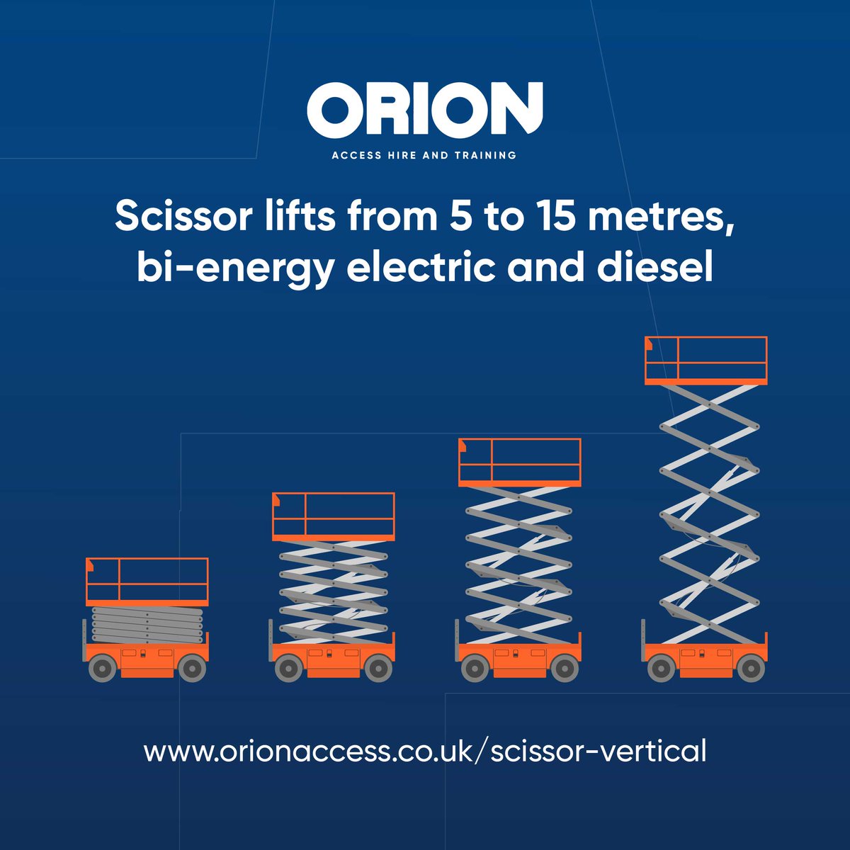 IPAFcourses's tweet image. Orion Access offers a full range of scissor lifts from 5 to 15 metres, bi-energy electric and diesel as well as a full range of booms.
Get in touch today: 
0800 328 0350
training@orionaccess.co.uk
orionaccess.co.uk
#orionaccess #poweredaccess #skilledoperators