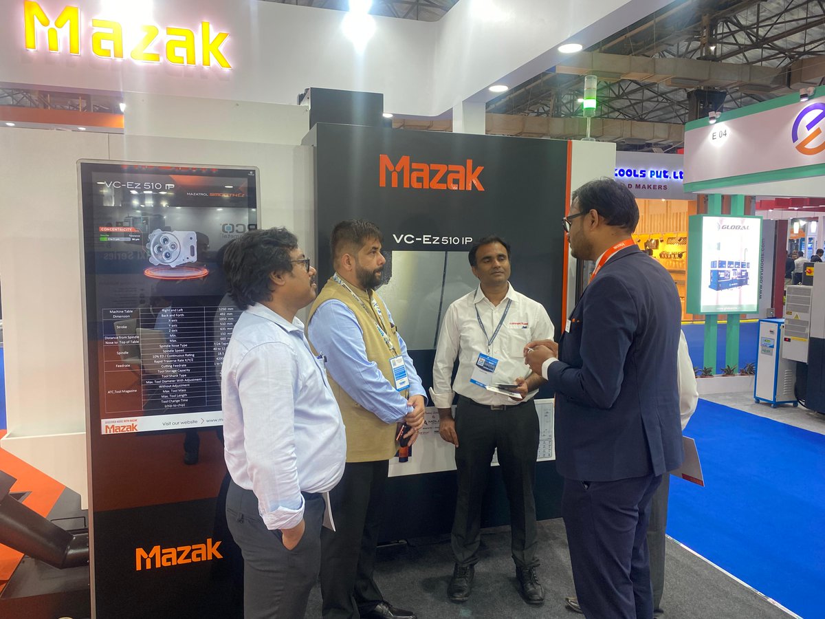MazakIndia's tweet photo. Mazak team forging strong partnerships at TAGMA 2024 for innovative solutions ahead at the Bombay Exhibition Centre, Goregaon, Mumbai. Let's revolutionize machining together!

#TAGMA2024 #TAGMA #Mazak #MazakIndia #CuttingEdgeMachines #HighSpeed #HighAccuracy https://t.co/ssFHP9FkBN