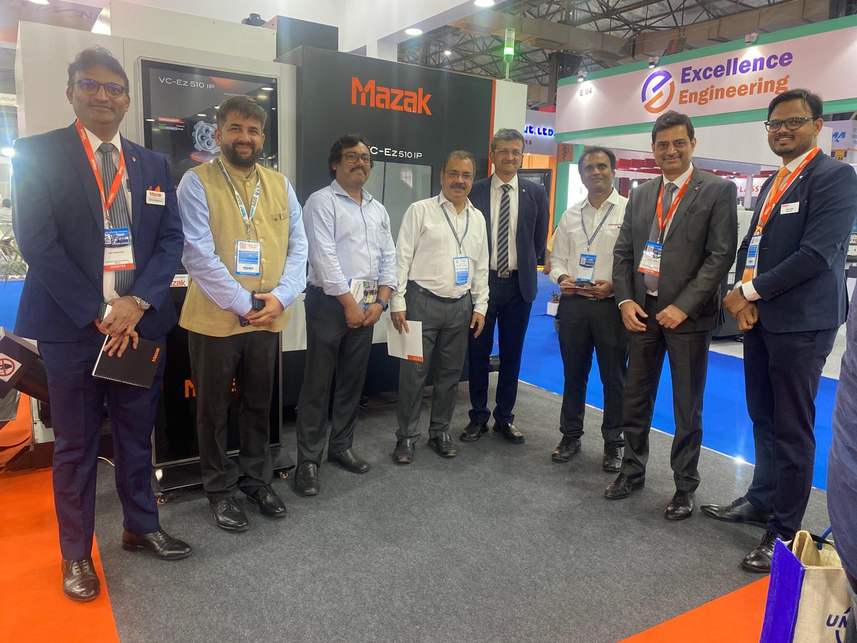 MazakIndia's tweet photo. Mazak team forging strong partnerships at TAGMA 2024 for innovative solutions ahead at the Bombay Exhibition Centre, Goregaon, Mumbai. Let's revolutionize machining together!

#TAGMA2024 #TAGMA #Mazak #MazakIndia #CuttingEdgeMachines #HighSpeed #HighAccuracy https://t.co/ssFHP9FkBN
