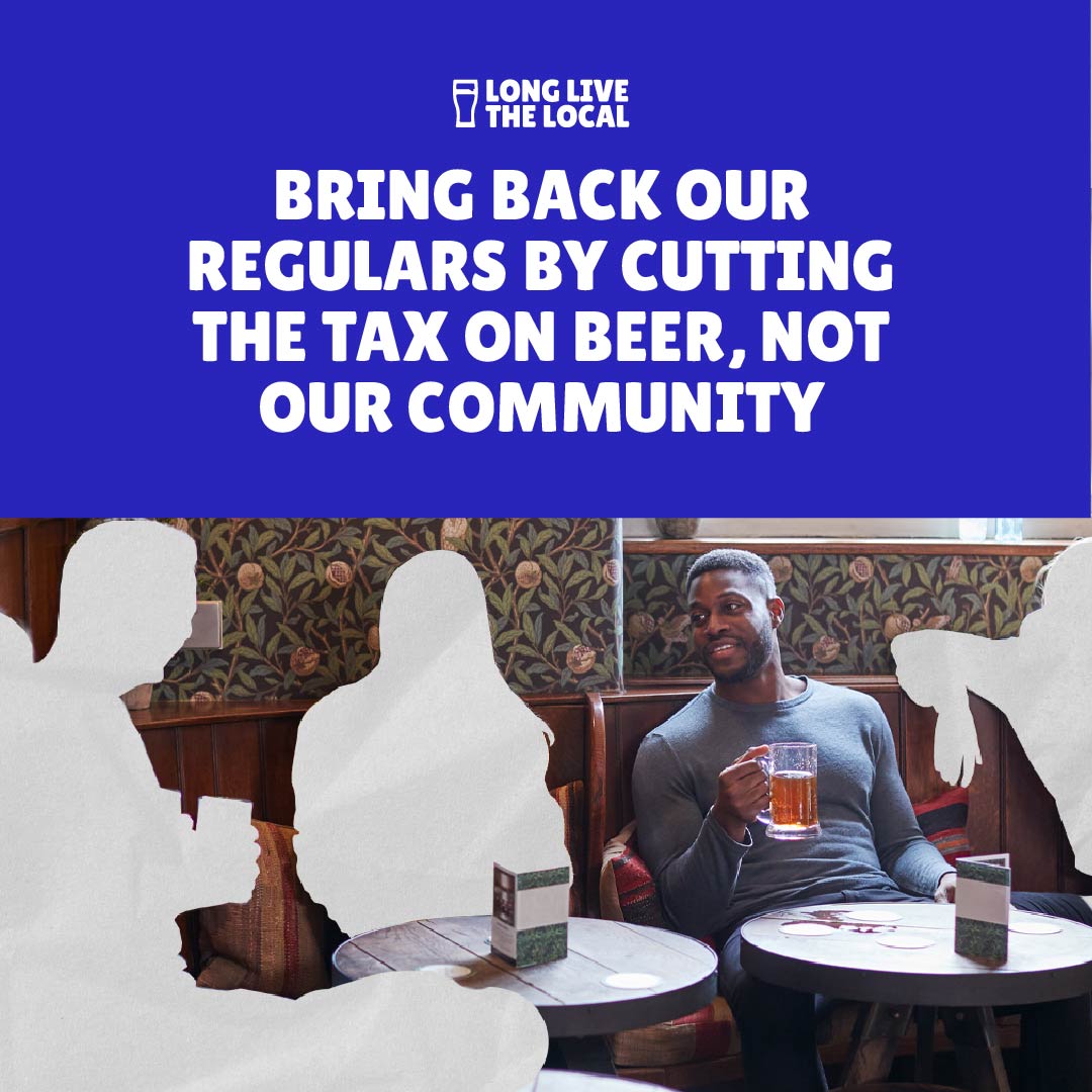 Tell your MP to cut the tax on beer and pubs, not our community. Show your support and sign up here longlivethelocal.pub #LongLiveTheLocal