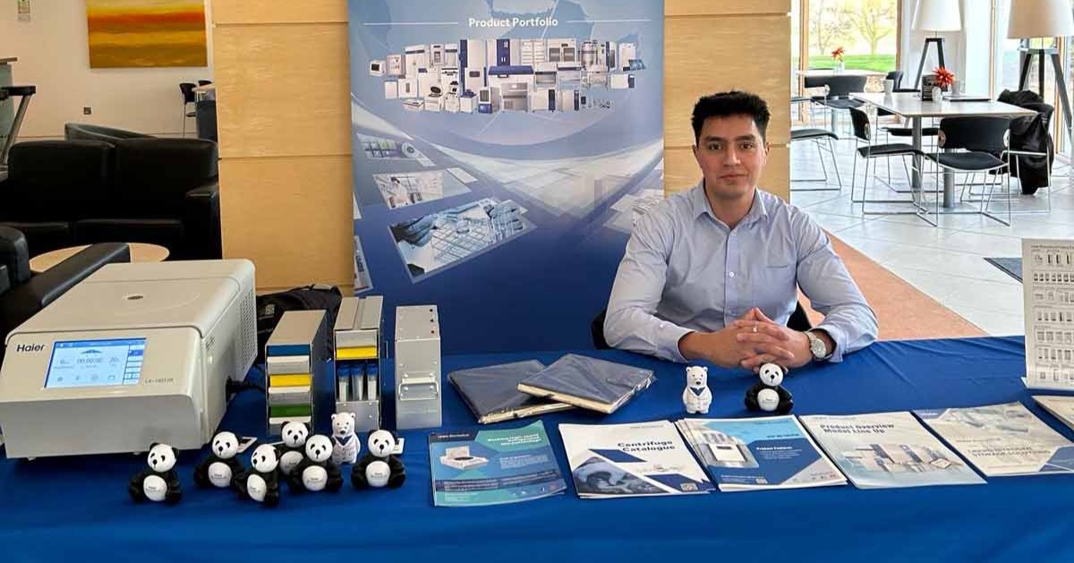 HaierBiomedical's tweet image. Today, we're at @ChesterfordRP! Pop by and say hi to Yusuf  and discover how our #LaboratoryEquipment is revolutionising workflows! 
#LabSolutions #MiniExhibition