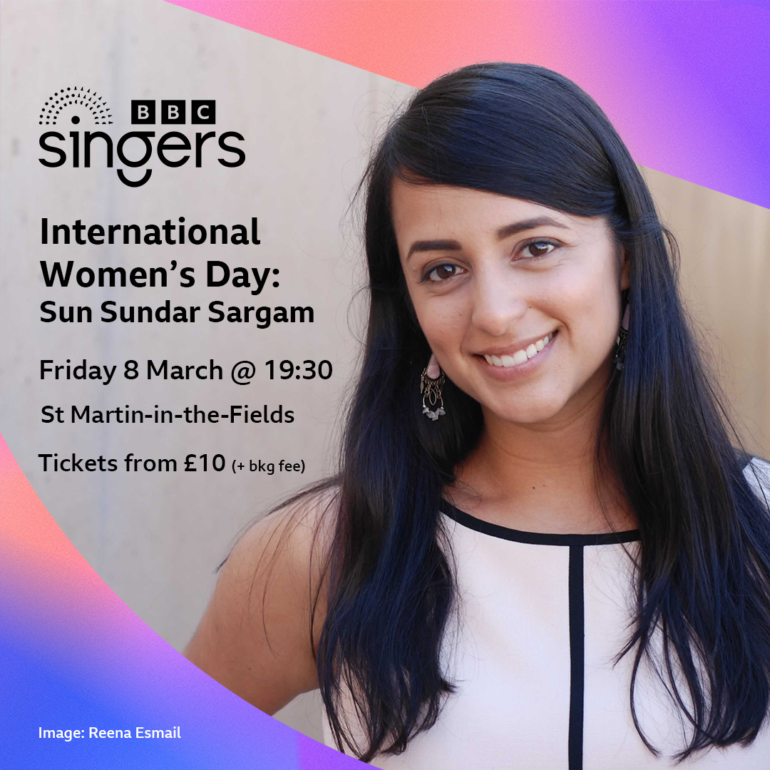 Celebrate International Women’s Day with us, conductor <a href="/EllieSlorach/">Ellie Slorach</a> &amp; sitarist <a href="/DebipriyaSircar/">Debipriya Sircar</a>.

Featuring an all-female programme crowned by the world premiere of Reena Esmail's Sun Sundar Sargam. Join us on an uplifting choral journey <a href="/smitf_london/">St Martin-in-the-Fields</a>

🎟️ bbc.in/3SRQBvX