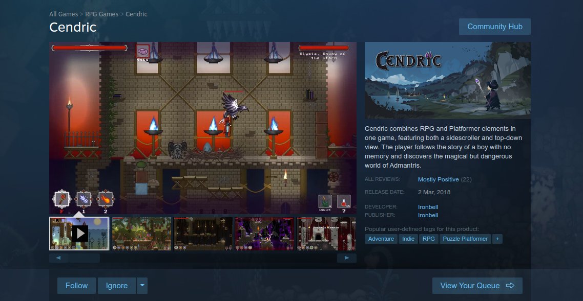 hardpenguin13's tweet photo. Cendric is such a hidden gem to me.

I helped @Ironbell_ test Linux controller support a couple years back but never got past first few areas.

Coming back to this game was a pleasant surprise. It is really well designed and I was hooked quickly until the very end.

Recommended! https://t.co/so5y6xDanG