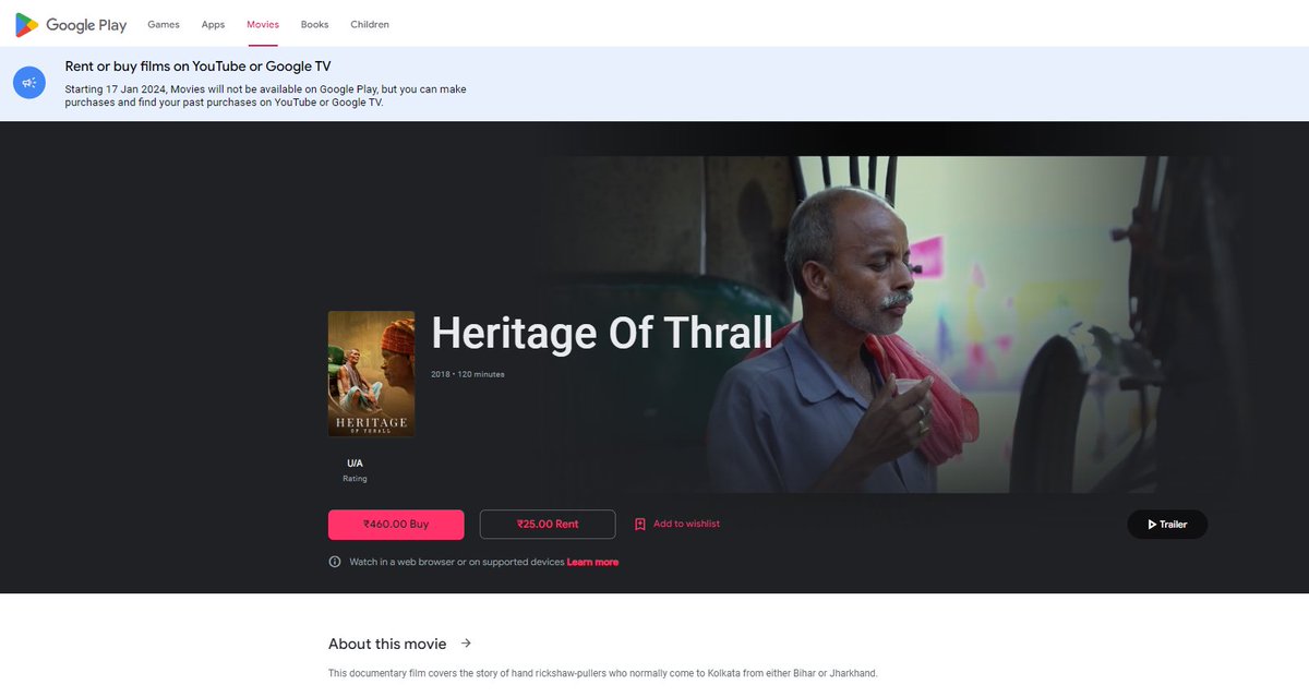 Pragyesh Singh TNV (@tnvindia) on Twitter photo shorturl.at/enT06
Documentary Heritage of Thrall is live on Google Play, We encourage you to please Subscribe and watch the film. We shall welcome your comments and feedback. #Documentary #HeritageOfThrall #HerritageOfThrall <a href="/RT_Doc/">RT_Documentary</a> <a href="/IDAorg/">International Documentary Association (IDA)</a> <a href="/DocClubTH/">Documentary Club</a> <a href="/mtvdocs/">MTV Documentary Films</a> <a href="/TNVFilm/">TNV FILMS</a> shorturl.at/enT06
Documentary Heritage of Thrall is live on Google Play, We encourage you to please Subscribe and watch the film. We shall welcome your comments and feedback. #Documentary #HeritageOfThrall #HerritageOfThrall <a href="/RT_Doc/">RT_Documentary</a> <a href="/IDAorg/">International Documentary Association (IDA)</a> <a href="/DocClubTH/">Documentary Club</a> <a href="/mtvdocs/">MTV Documentary Films</a> <a href="/TNVFilm/">TNV FILMS</a>