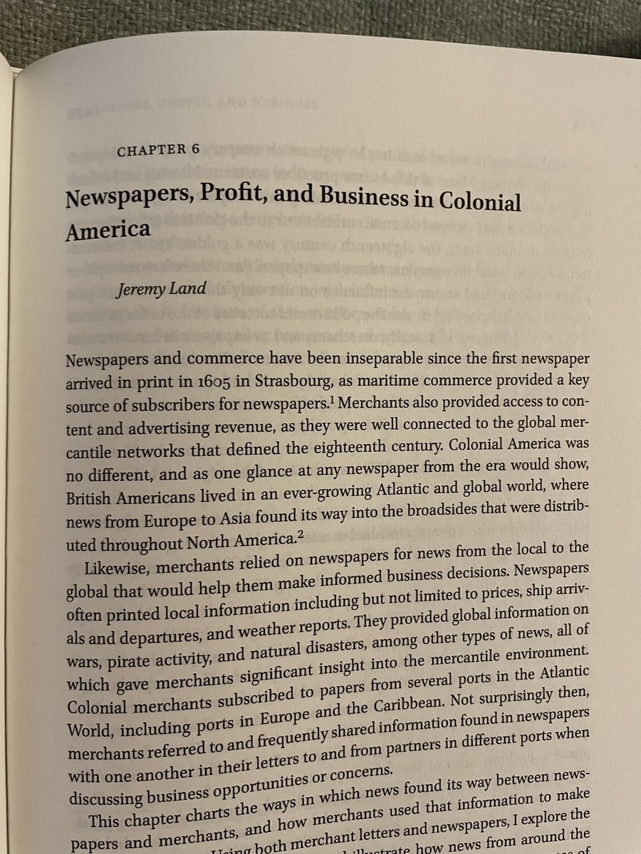 Jeremy Land (@jeremyland25) on Twitter photo Just received my copy of Business News in the Early Modern Atlantic World, edited by <a href="/sophiehjones1/">Dr Sophie H Jones</a> and <a href="/SiobhanTalbott/">Siobhan Talbott</a> via <a href="/Brill_History/">Brill History</a>. Happy to have contributed to it, but the entire book is excellent! A must read! brill.com/edcollbook/tit… Just received my copy of Business News in the Early Modern Atlantic World, edited by <a href="/sophiehjones1/">Dr Sophie H Jones</a> and <a href="/SiobhanTalbott/">Siobhan Talbott</a> via <a href="/Brill_History/">Brill History</a>. Happy to have contributed to it, but the entire book is excellent! A must read! brill.com/edcollbook/tit…