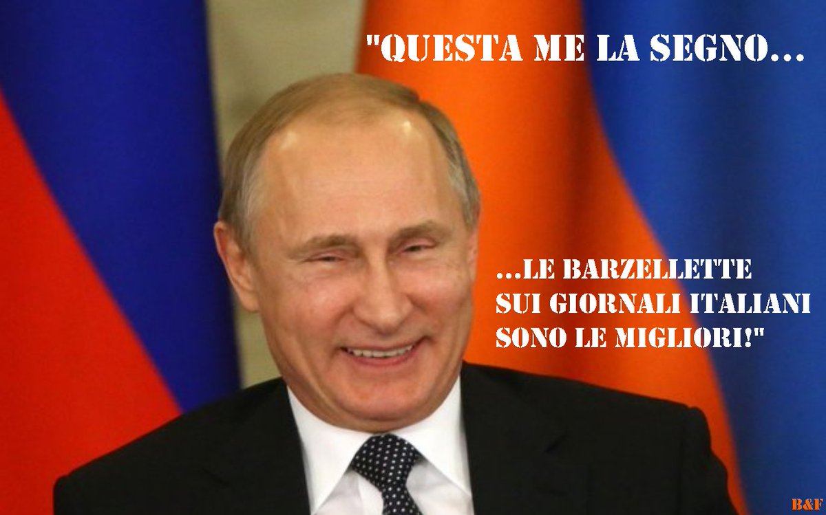 marcosi51306532's tweet photo. #Cronaca
- #Oggi sui #mediaitaliani -
#Putin: Biden più #esperto di politica, meglio lui di Trump

"#Biden è più esperto di #politica e per questo la #Russia preferirebbe lui rispetto a #Trump come #presidente degli #StatiUniti"

#politicaestera #15febbraio #barzellette #satira https://t.co/ZI7Yx6tntE