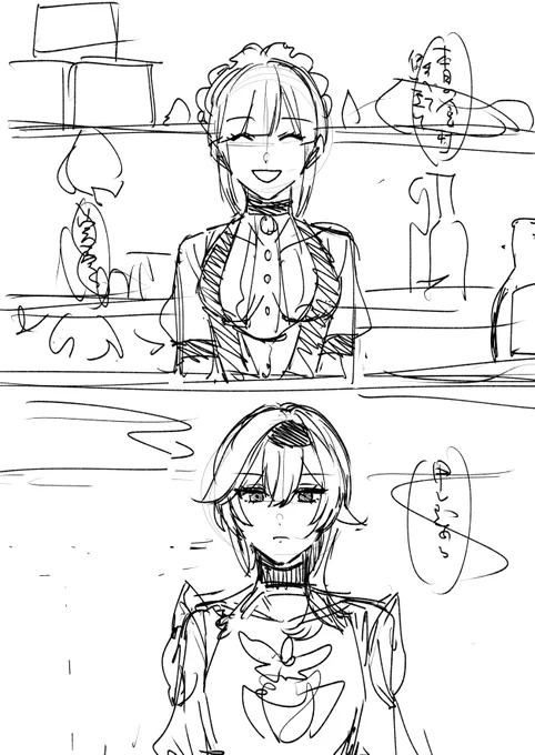 サラとエウルアの漫画描いてるけど長くなりそうな気配する 