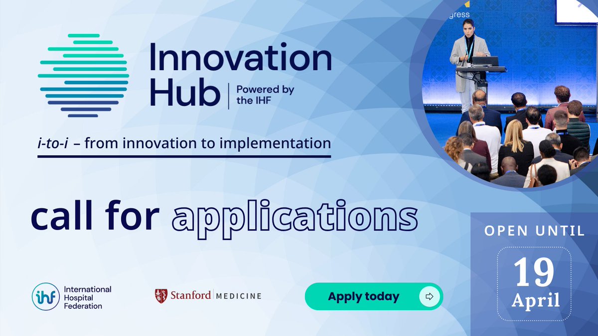 IHF_FIH's tweet photo. In 2023, the IHF i-to-i Innovation Hub unveiled 15 cutting-edge products inspiring innovation in #HospitalLeadership.
💡https://t.co/56NgXJj9l7

Do you have a #HealthcareSolution that can meet global needs for hospitals of the future? Apply today.
➡️ https://t.co/oeUwWvXqnZ https://t.co/OSC0zdQ0sg