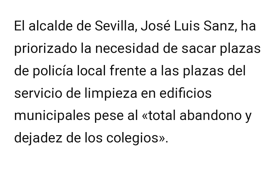 El alcalde de #Sevilla nos reconoce "el total abandono y dejadez de los colegios",  pero que no son su prioridad en estos momentos
Agradecemos su sinceridad, ya estábamos cansadas de lo de la herencia recibida y que nos pidieran paciencia 
<a href="/Ayto_Sevilla/">Ayuntamiento de Sevilla</a>