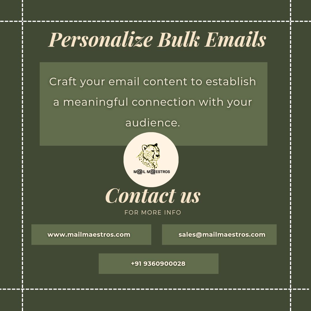 MailMaestros's tweet photo. Craft your email content to establish a meaningful connection with your audience.
Visit us: https://t.co/GcTiQRfeag

#mailmaestros #bestemailcampaignservice #personalizebulkemails #personalizedbulkemailservice #personalizedbulkemailserviceprovider #personalizedbulkemail https://t.co/KhcFTRh87S