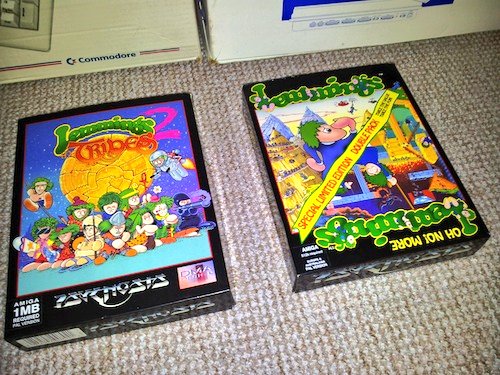 It's Lemmings day. Here's an old picture of my two original copies. What format did you play the game on first? #Lemmings
