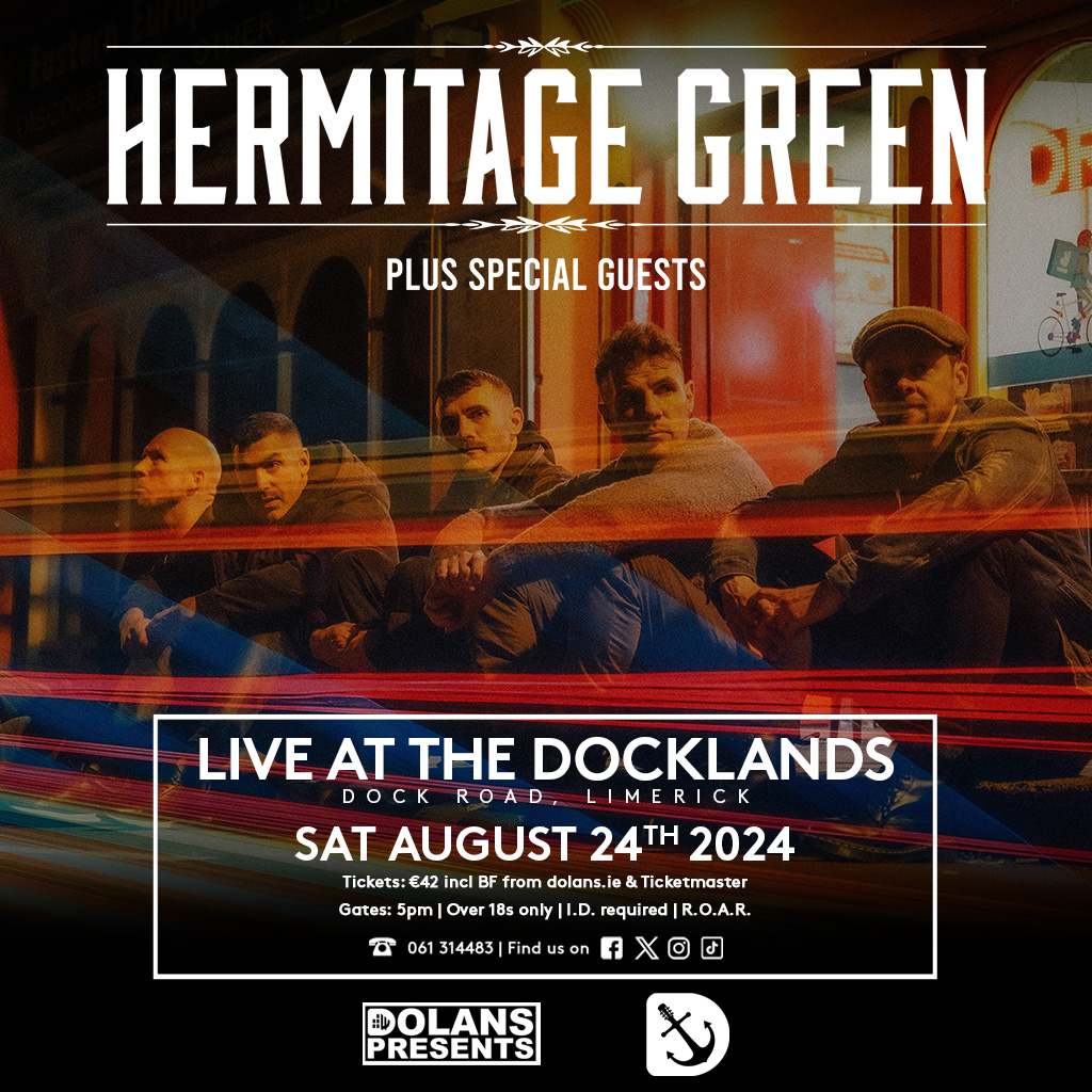 ON SALE NOW! Hermitage Green Live at the Docklands Saturday August 24th Tickets from Dolans.ie and Ticketmaster.ie Tickets here: dolanspresents.yapsody.com/event/index/80… #hermitagegreen #allyoucanbe #liveatthedocklands #dolanslimerick @HermitageGreen