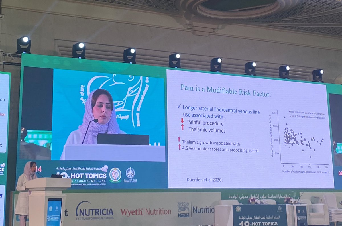 Dr_RaniaAljeaid's tweet photo. Dr.Asmaa Almazrooie highlighted the impact of pain on Tiny Brain
Thanks for the beautiful talk ✨
@AlmazroeeAsmaa @KFAFHneo
#HotTopics18 https://t.co/8FBOG0rnYo