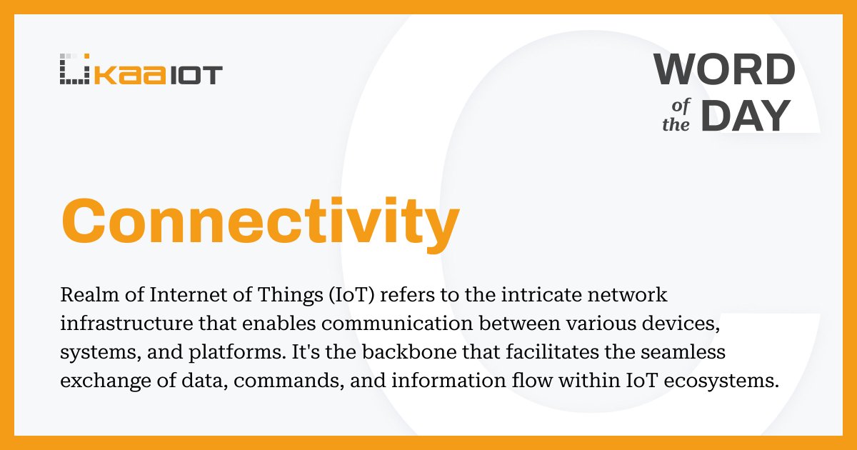 💡 IoT Alphabet: Word of the Day - C for #Connectivity The lifeblood of the IoT, which allows IoT devices to communicate with each other or with other systems over a network. From cloud platforms to edge computing, connectivity forms the backbone of our interconnected world. 🖥