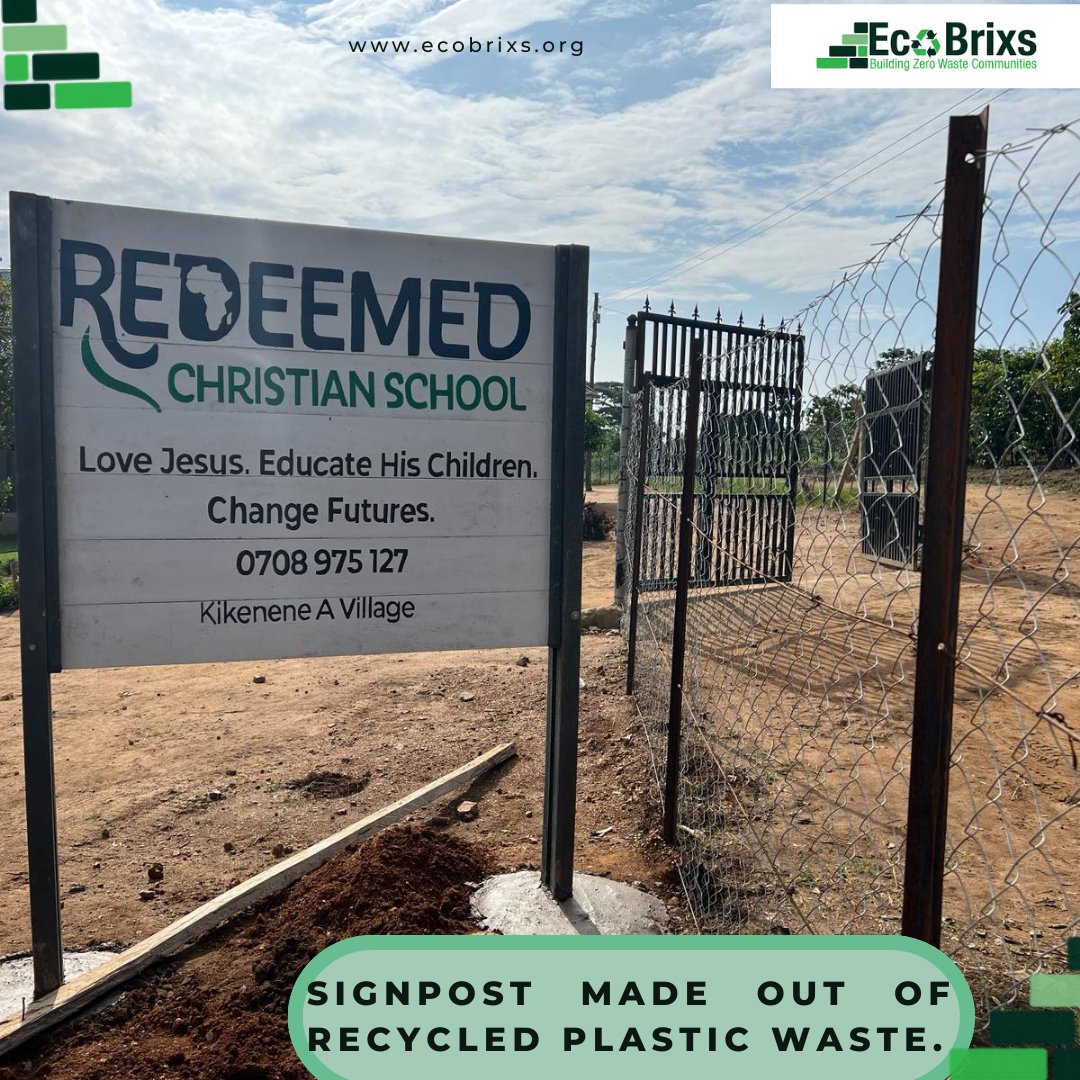 EcoBrixs's tweet image. NEW PRODUCT.

100% recycled #signpost in place.
"People like the #signage. Nobody can stop being fascinated and wondering what they're #composed of. They also claim that because they are #plastic, nobody will #steal them for #scraps. "
❤️👏  Redeemed #Church

#recycledplastics
