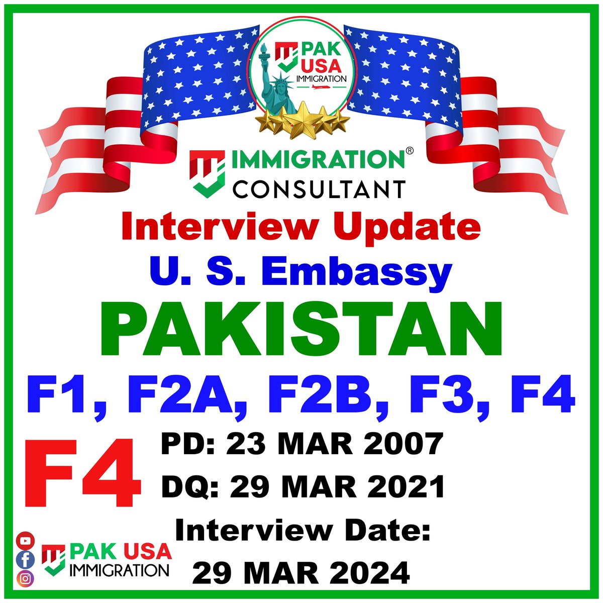 PakUSAImmigrant's tweet photo. Family Visa Interview Letters Update for US Embassy in PAKISTAN
#usimmigration #PakUSAImmigration #MJImmigrationConsultant #IR1 #PakUSImmigration #USVisa #USCIS #NVC #immigrationconsultant #US #USA #PAKUSAt75 #USEmbassy #USEmbassyIslamabad #immigration #ImmigrationExperts https://t.co/jiODcAyPZf