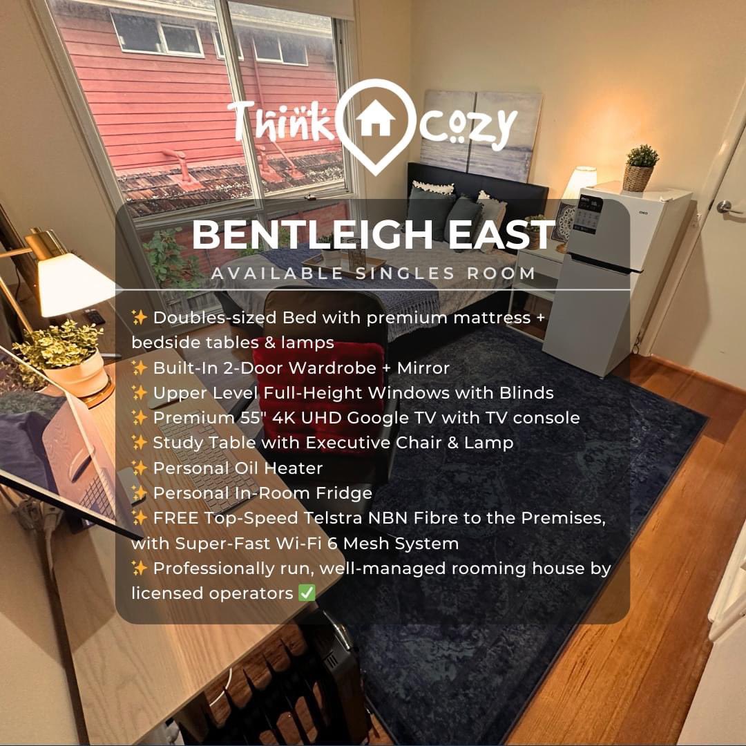 ThinkCozyAU's tweet photo. 🌟 Welcome to Bentleigh East Doubles Room – Your Haven of Comfort and Convenience! ✨🏡
Make us Your Home This Season!
#thinkcozy #roomforrent #melbourne #sharehouse #shareaccommodation #flatmates #bentleigheast #SharedAccommodation #ComfortandConvenience https://t.co/jmQzzvf9uq