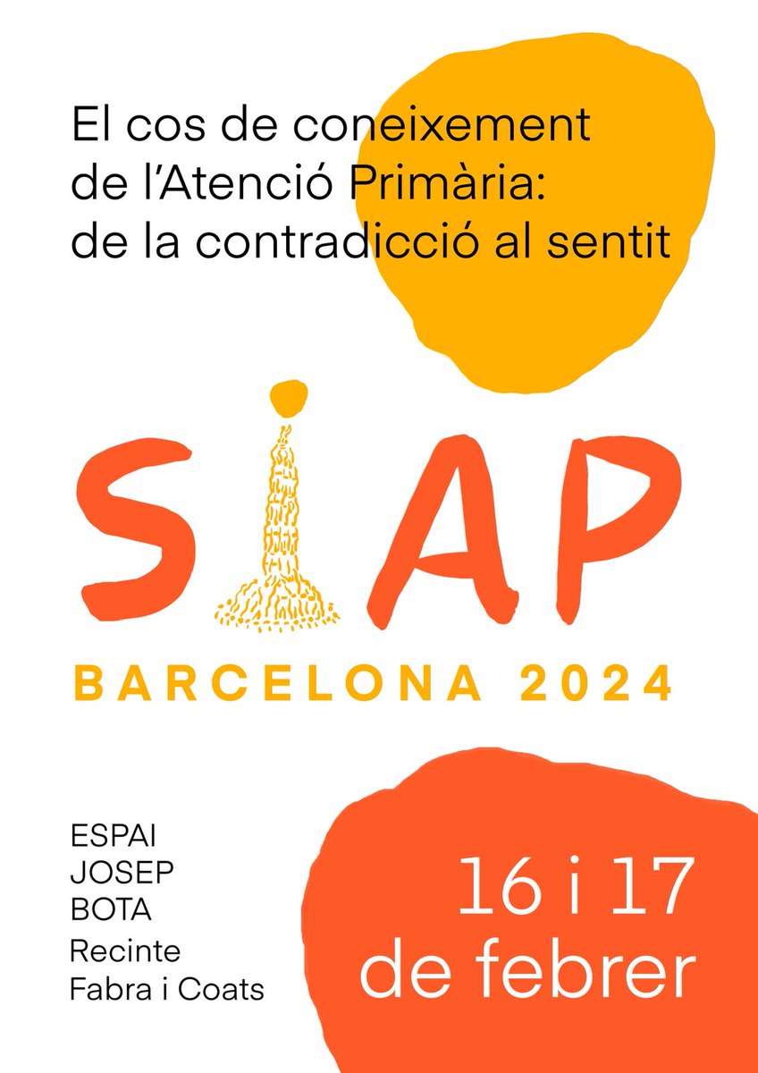 SIAPBCN2024's tweet photo. 📢En 24h nos desvirtualizamos todos
Después d un intenso #debatevirtual, nos vemos mañana en #siapBCN24
Muchas profesionales comprometidas con la #AtenciónPrimaria hablando d👇
-equipo
-generalismo
-paradoja d #AP
-longitudinalidad
-atributos d AP

Som-hi! https://t.co/pq59LWcToM