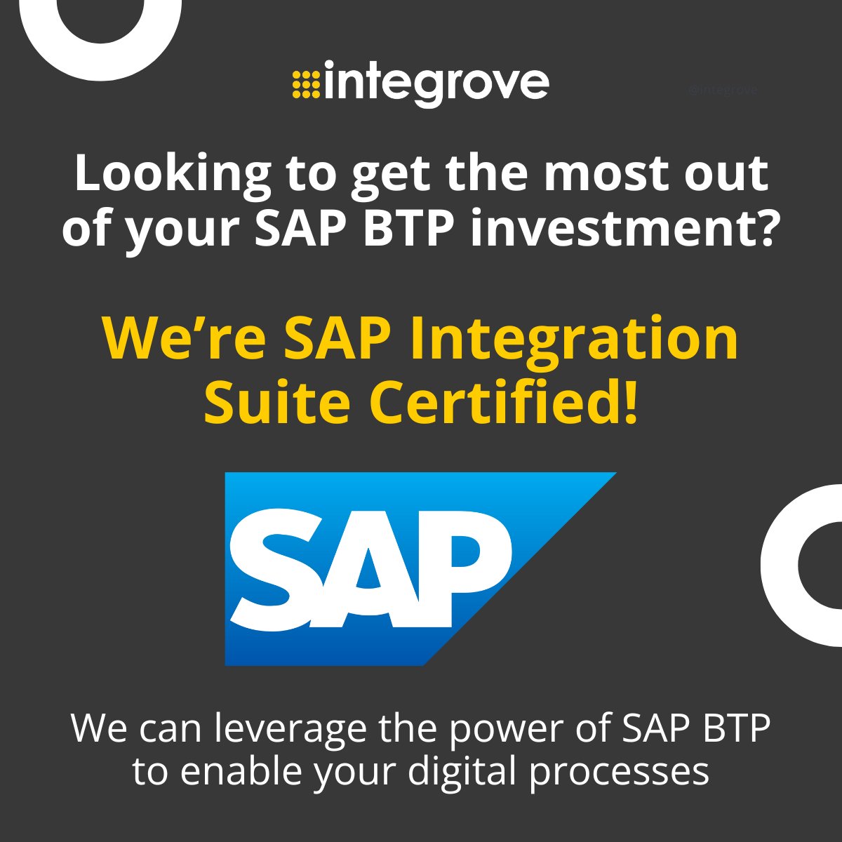integrove's tweet image. Unlock the full potential of SAP Business Technology Platform with our certified integration specialists. Let&apos;s connect to streamline your business processes effortlessly.

#SAPBTP #IntegrationExperts #Integrove