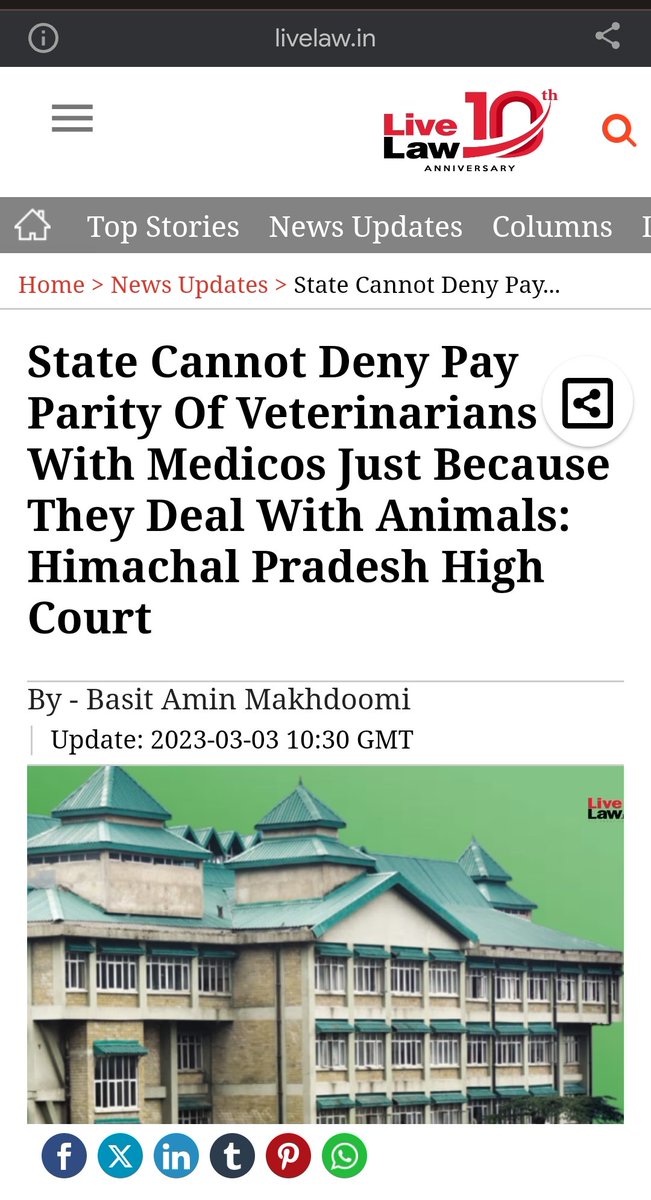 Union govt. and other states have extended DACP and NPA to vets, why not Govt. of Odisha? <a href="/CMO_Odisha/">CMO Odisha</a> <a href="/MoSarkar5T/">MoSarkar 5T</a> @farddept <a href="/rajaaswain/">Ranendra Pratap Swain</a> <a href="/Vkpandianfancl1/">Vkpandianfanclub</a> <a href="/pranabpdas/">Pranab Prakash Das</a> <a href="/sureshvashishth/">Suresh Kr. Vashishth</a> <a href="/rajaaswain/">Ranendra Pratap Swain</a> <a href="/otvnews/">OTV</a> <a href="/kanak_news/">Kanak News</a>
Link:
 1. indiankanoon.org/doc/80383452/
2. livelaw.in/news-updates/h…