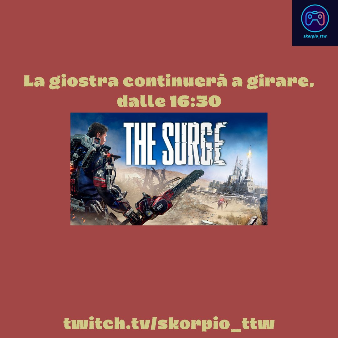 Altro giorno in cui cercare la salvezza, dalle 16:30 #skorpioni #tana #skorpiottw #XboxSeriesS #singleplayer #focushomeinteractive #gdr #avventura #thesurge #twitchstreamer #twitchitalia