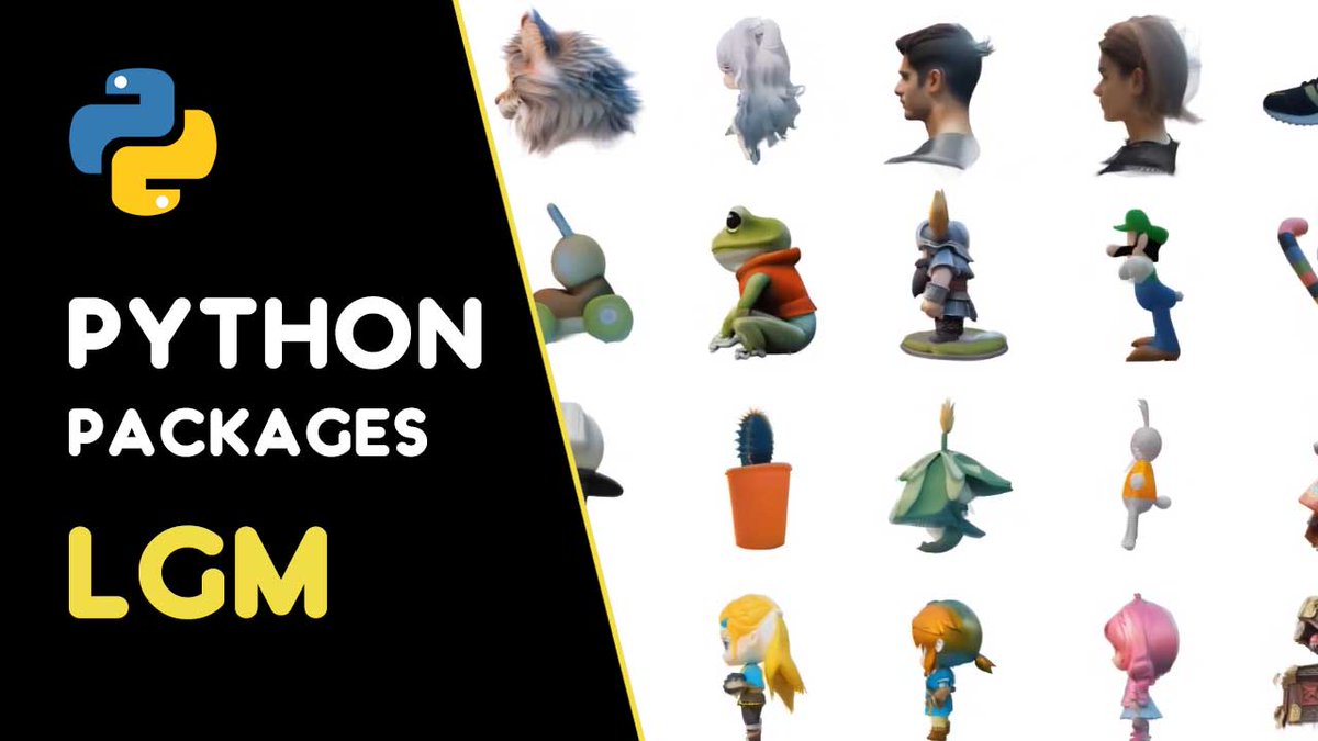 AwesomePython's tweet image. Enter the realm of high-resolution 3D content creation with LGM—the Large Multi-View Gaussian Model, a groundbreaking framework revolutionizing the field.
👉 youtube.com/watch?v=_uNOW2…