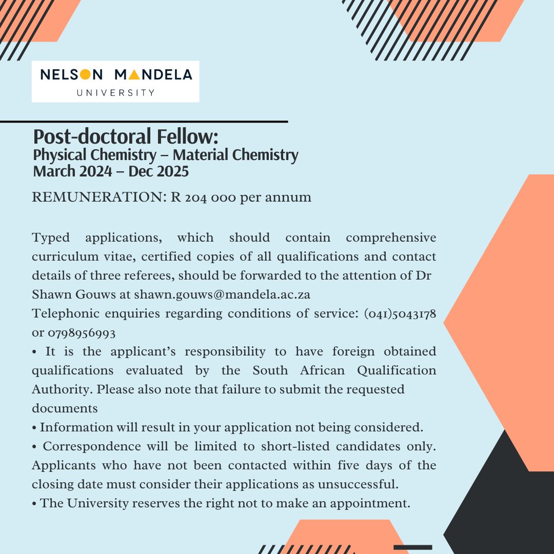 Great opportunity for any PhD graduate with a background in physical chemistry! Take a look on how to apply for this fellowship. #research #physicalchemistry #materialscience