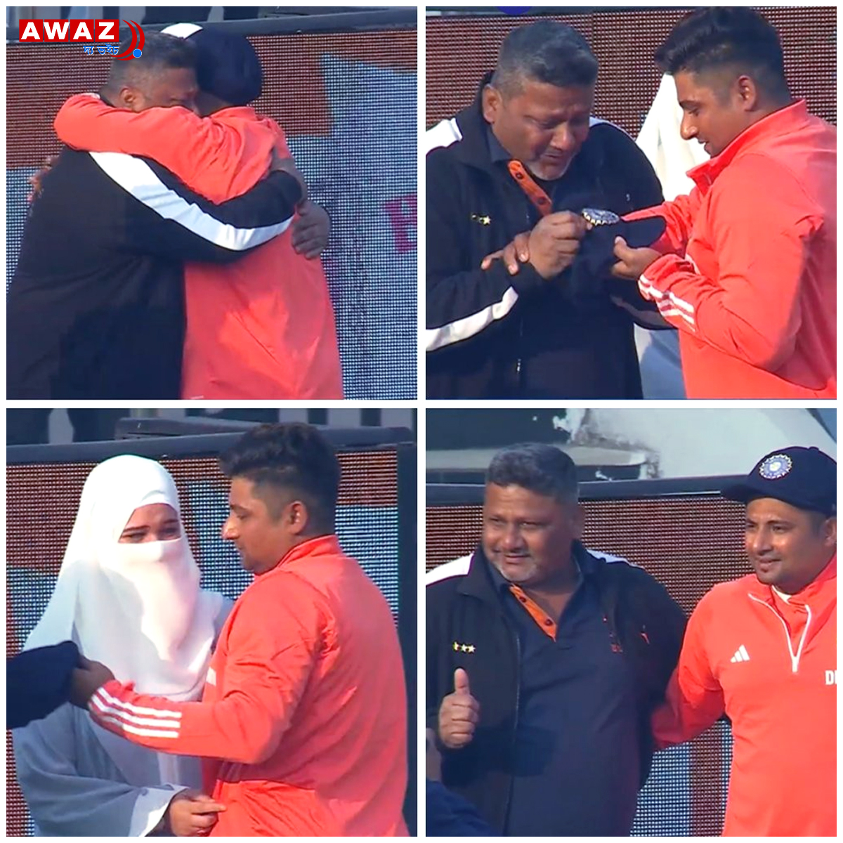 AssamAwaz's tweet photo. The moments that make cricket more beautiful

#Cricket #SarfarazKhan #TrendingNow #Indiancricketteam #TestCricket #Testcap #NaushadKhan #Rajkot #IndiaEngland3rdTest #emotionalmoments #tearsofjoy @BCCI @ICHOfficial @sarfarazkhan977 @AssamCricket @lonsaikia @AssamAwaz https://t.co/d4tTUPCado