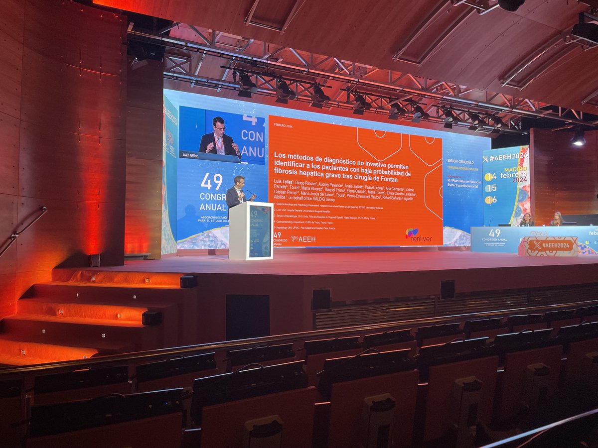 Comunicación oral de <a href="/luistevilla/">Luis Téllez</a> en #AEEH2024 desarrollando el FonLiverScore un nuevo método no invasivo con buena rentabilidad para determinar la presencia de fibrosis avanzada en pacientes con cirugía de #Fontan

Grande, Luis!!!