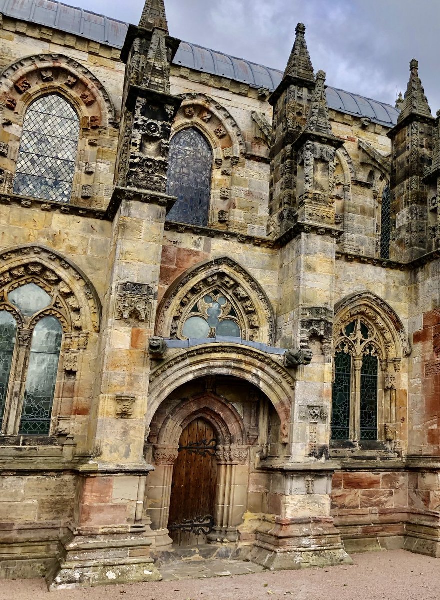 The south door of Rosslyn chapel, Midlothian, Scotland, traditionally the door through which women entered. #AdoorableThursday