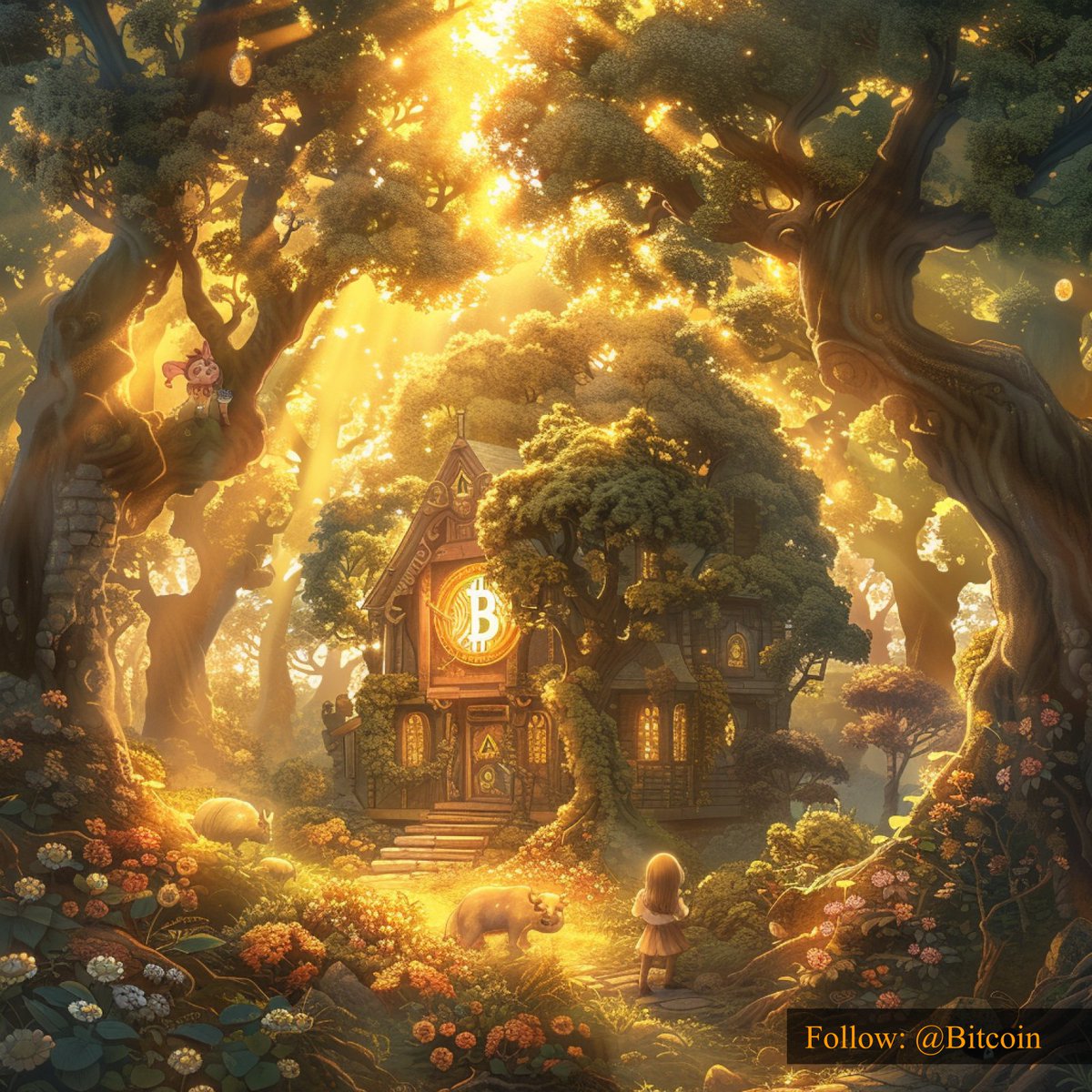 Bitcoin's tweet photo. #Bitcoin: A Forest of Opportunity 🌳🌺 Together, we're blooming into a brighter world. 🌱✨ #DigitalRevolution https://t.co/9lEYjvoqg1
