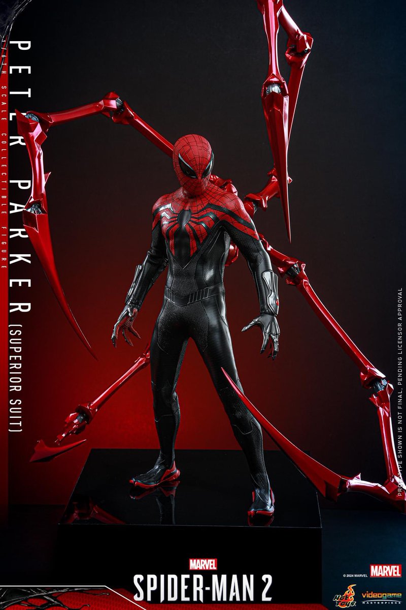 SpideyNewsFR's tweet photo. OFFICIEL 😍🤯

Une figurine Hot Toys Marvel’s Spider-Man 2 - ´Superior Spider-Man suit’ a été dévoilée ! 😍 https://t.co/4rmMmP9MsI