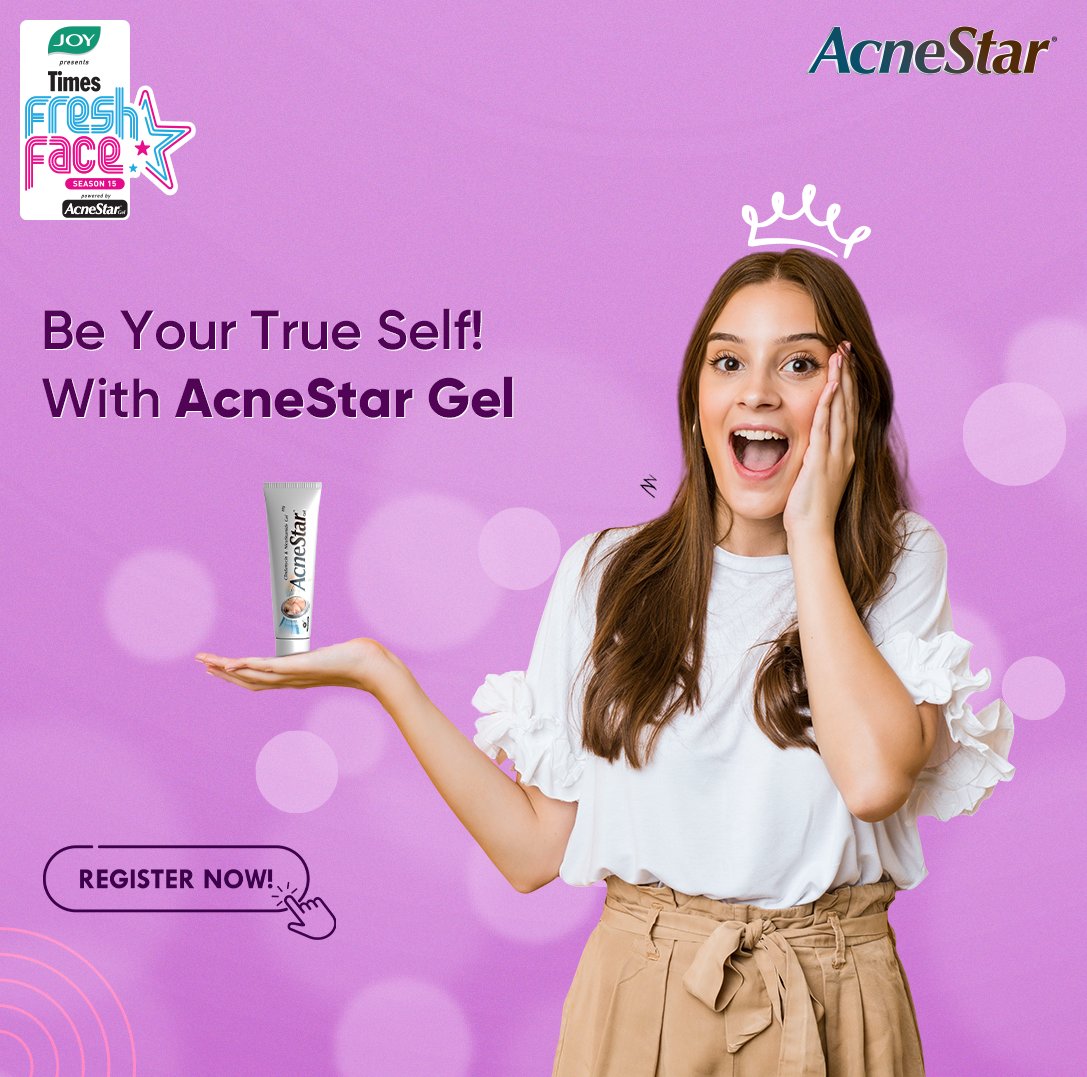 AcnestarGel's tweet photo. Let AcneStar Gel be your secret weapon for a face that outshines the competition. Lights, camera, acne-free action! 

@timesfreshface 

#AcneStarGel #acnetreatment #TimesFreshFaceEvent #TimesEvent #Times #skincare #healthyskin #beautycare #skincareproduct #CollegeLife #TFF https://t.co/GzkPUC9vE6