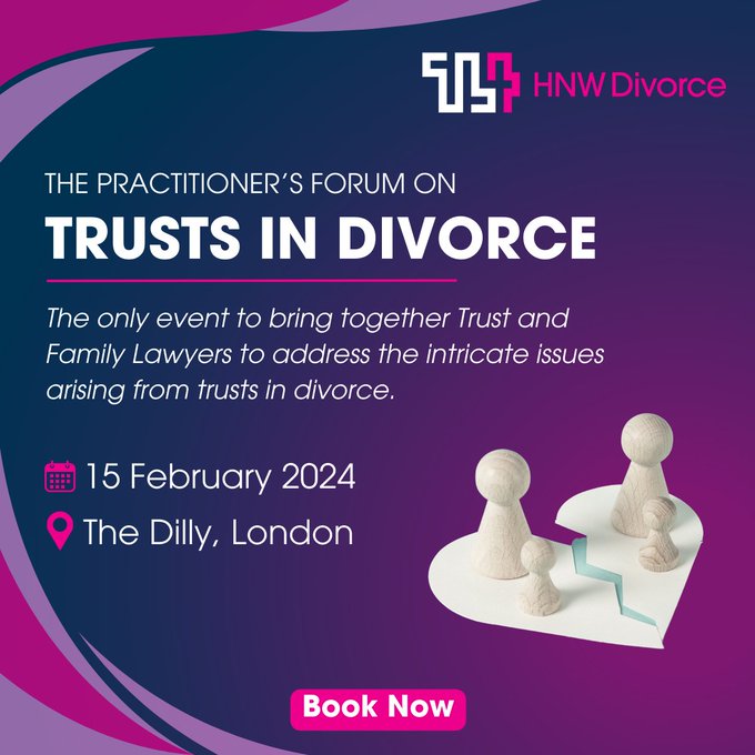 We’re looking forward to taking part in today’s “Practitioner’s Forum on Trusts in Divorce” where Richard Kershaw is a speaker. Thank you to @hnwdivorce for hosting the event and inviting us to be part of it i.mtr.cool/vfulbtmfat #FamilyLaw #Divorce #Trusts | @HuntersFamLaw
