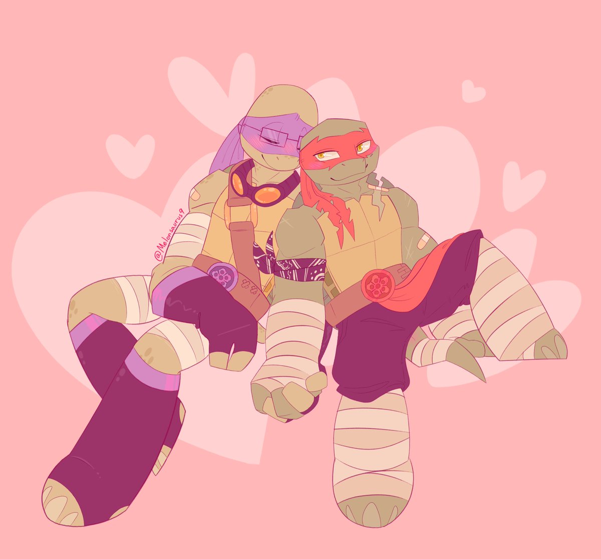 melonsaurus9's tweet photo. 💕Happy (late) Valentine’s Day!💕
The turtle twins are enjoying each other’s company 💜❤️ #ValentinesDay #HappyValentinesDay #tmnt #tmnt2012 #donatello #raphael #tcest #raphdon #donraph #raphtello https://t.co/b7r6bOG9oW