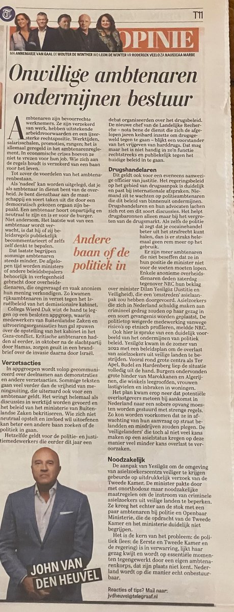 De inhoud van deze column geschreven door John van den Heuvel kun direct vertalen naar ambtenaren bij provincies, waterschappen, ⁦<a href="/minlnv/">Minlvvn</a>⁩ . Te vaak persoonlijke overwegingen als onderbouwing van beleid aangetroffen in WOO documenten. Eigenrichting in publiek domein.