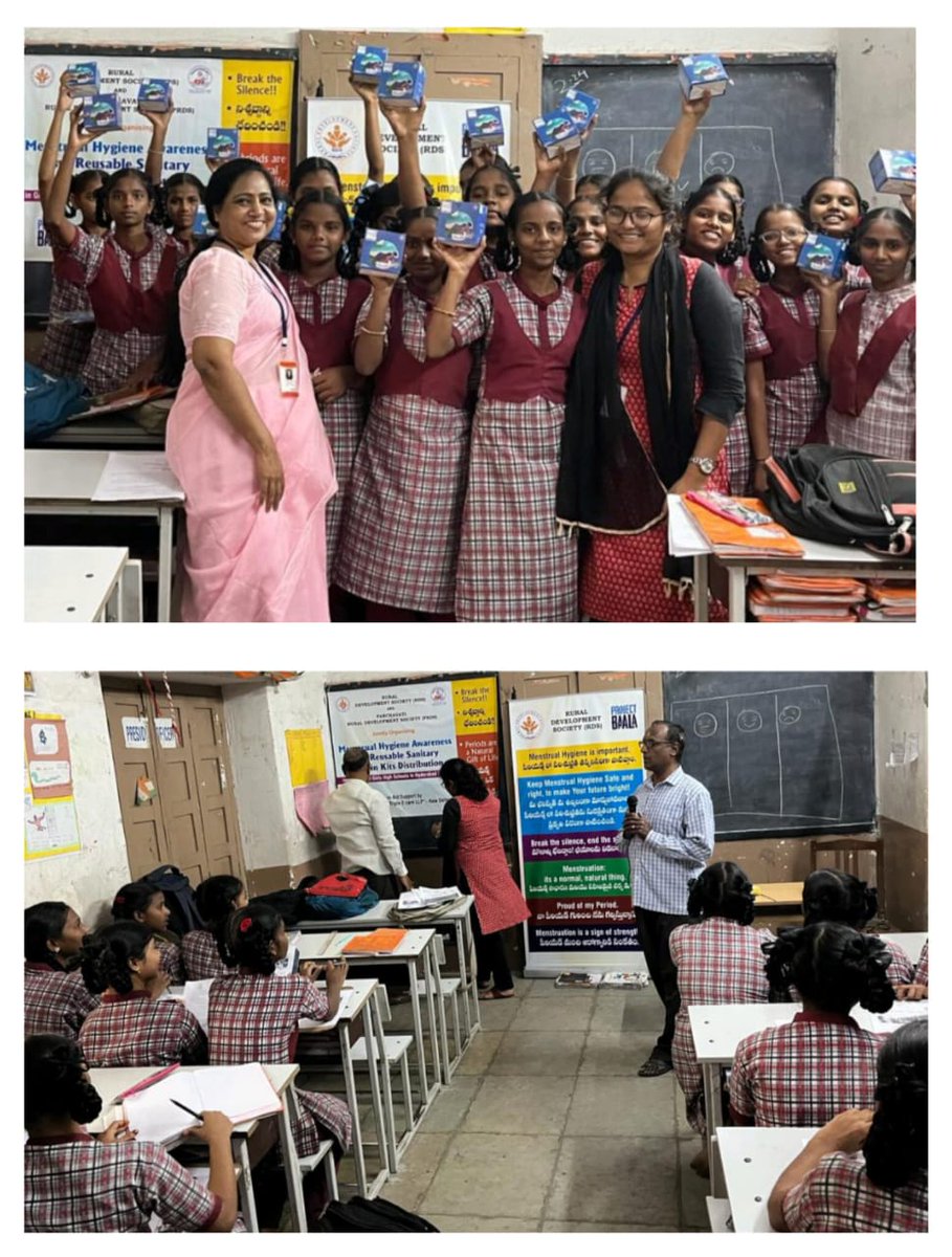 Baala reusable Napkin Pad distribution in Government Girls High school Nampally, Hyderabad on 7th February- 2024 #ruraldevelopmentsociety #menstrualhygieneawareness #projectbaala #governmentschools #girlsschools #breakthestigma