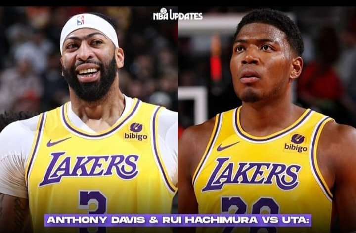 Christo79744616's tweet image. So many folks out here think the Lakers can survive the regular season without LeBron 🤣

First Lakers duo to record 35+ points each in a game since Kobe Bryant &amp;amp; Shaquille O’Neal 🔥

Anthony Davis 37 PTS | 15 REB 
Rui Hachimura 36 PTS | 6 3PM
 #Lakeshow  #LALvsUTA
#espnafrica
