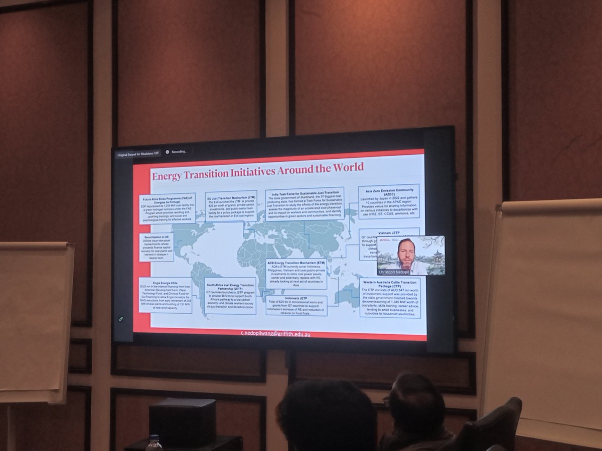 PciPakChina's tweet photo. Dr. Christoph Nedopil highlighted the importance of retiring coal powerplants in Pakistan, refinancing with green components and innovative strategies like debt for renewable swaps can contribute to a cleaner and economically viable energy landscape.

#GreenCPEC #RenewableEnergy https://t.co/m9432yZ75a
