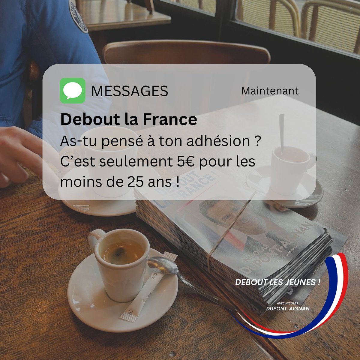 N’oublie pas de (ré)adhérer à Debout la France, c’est seulement 5€ pour les moins de 25 ans !

Rends-toi vite sur debout-la-france.fr pour rejoindre le mouvement. 😉

#deboutlafrance #politiquefrancaise #patriotefrancais #jeuneengagé