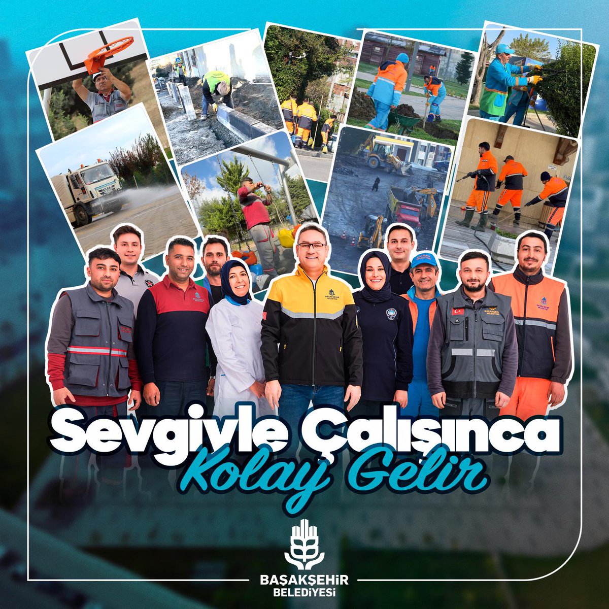 Basaksehir_Bld's tweet photo. Sevgiyle çalışınca kolay gelir. 😊

#bAŞKaşehirBaşakşehir 
#SeviyorsakSebebiVar https://t.co/0esT2qQu4M