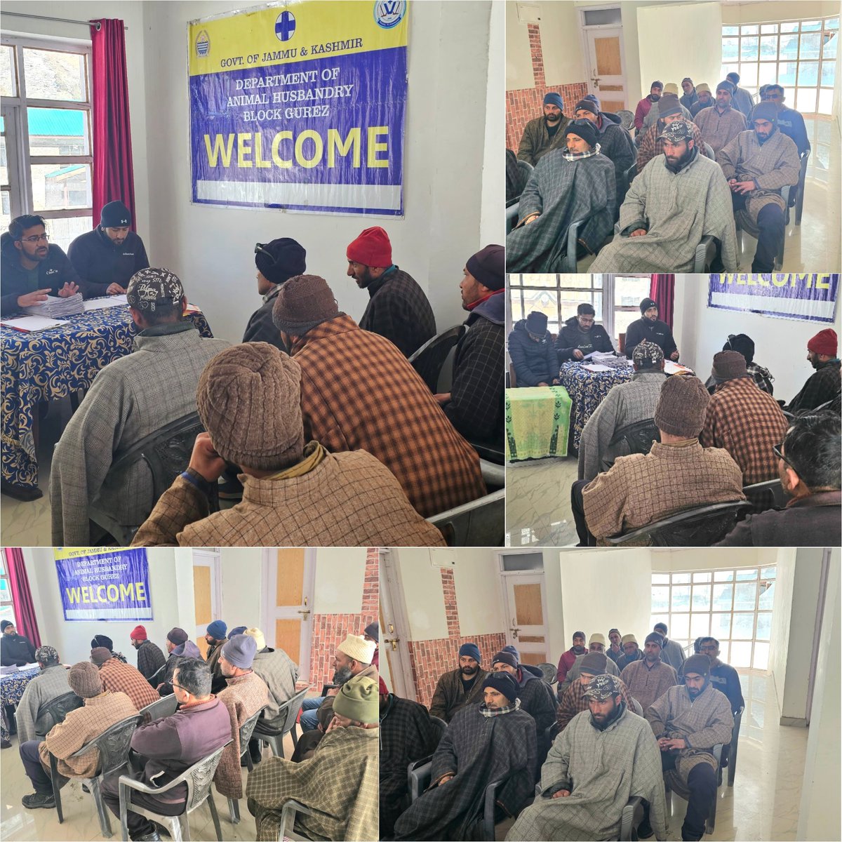 The *Animal Husbandry Department Gurez* today organised the *KCC Sponsorship cum Awareness Camp* at Dawar Gurez  under the _Nationwide KCC Campaign._  *35 KCC cases along with 35 PMJJBY and 35 PMSBY Cases* were sponsored through different banks.