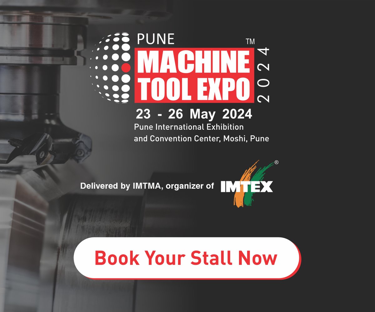 4 months to go! BOOK YOUR STALL NOW at Region's Biggest Machine Tool & #Manufacturing Technology Exhibition to be held in #Pune. Visit mtx.co.in
#machinetools #cuttingtools #metalforming #manufacturingtechnology #digitalmanufacturing #welding #cnc #cncmachining