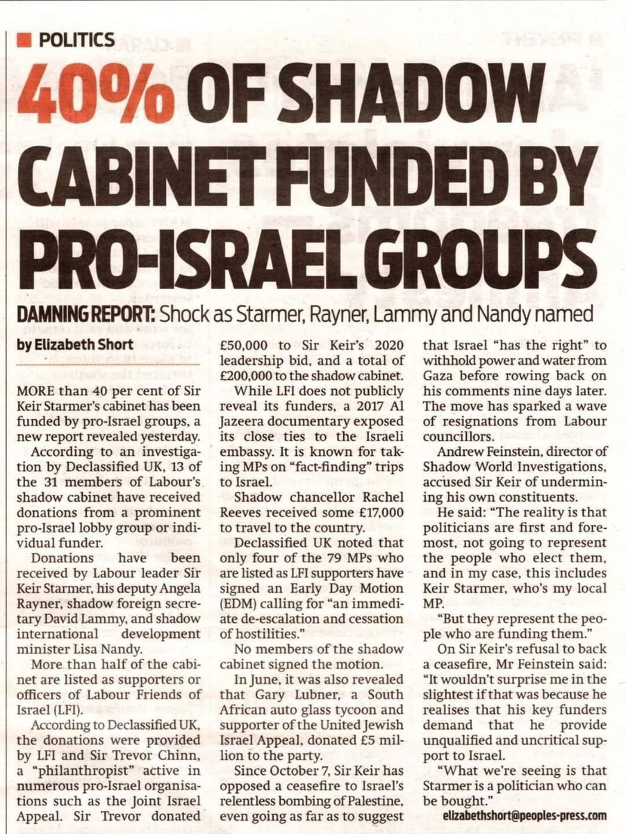 RaggedTP's tweet photo. Keir Starmer: the honourable member for Tel Aviv Central. https://t.co/dTDQ4yusEo