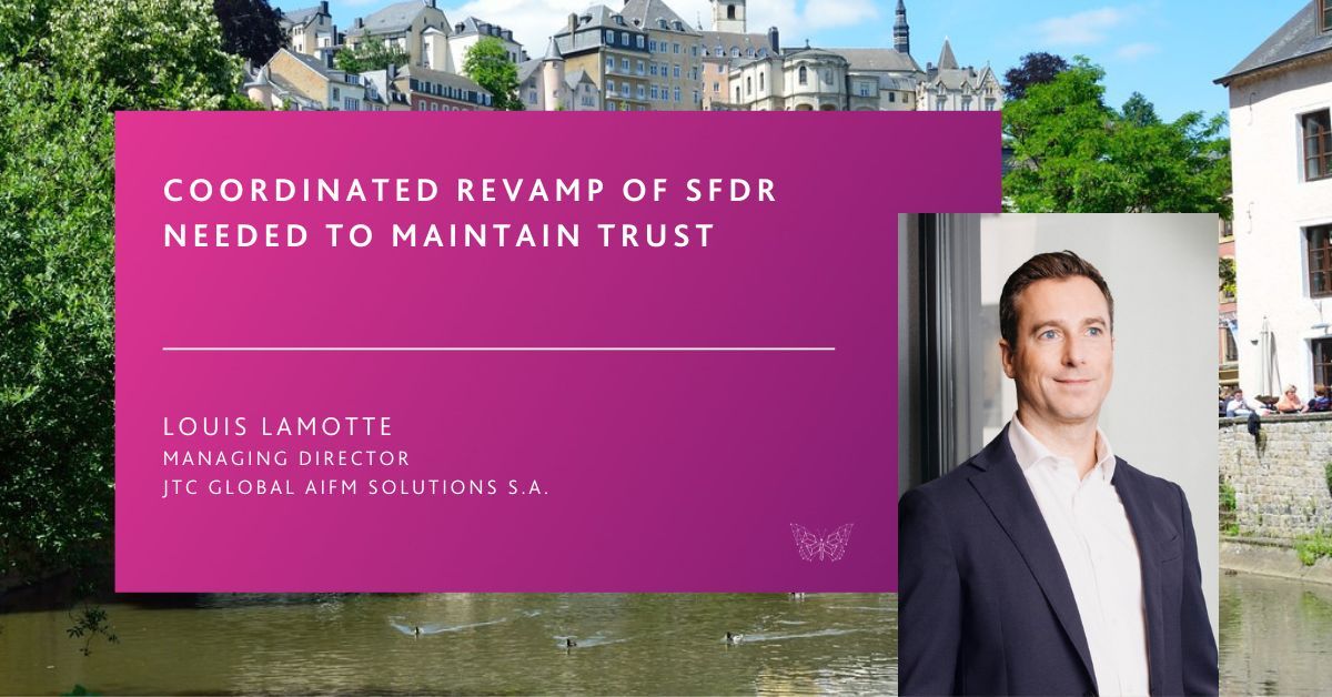 Louis Lamotte, Managing Director – JTC Global AIFM Solutions S.A. - Luxembourg, talks to Delano on his support for a coordinated revamp of the European Union’s Sustainable Finance Disclosure Regulation to maintain investor trust. Read full insight here: bit.ly/3SG2KCV