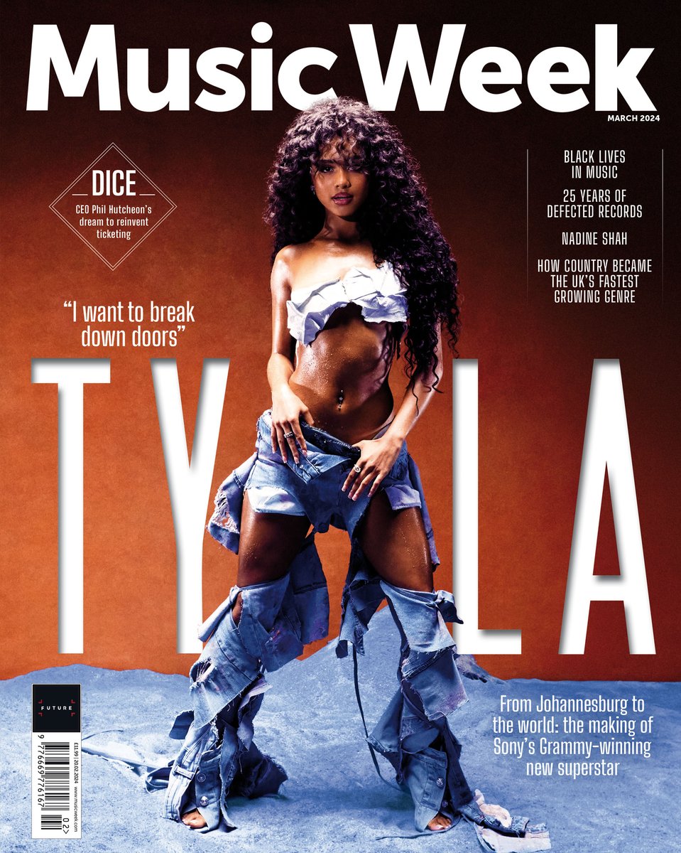 We're delighted to welcome the incredible <a href="/Tyllaaaaaaa/">Tyla</a> to the cover of the new issue of Music Week! Also inside: <a href="/dicefm/">DICE</a>, <a href="/BLKLivesinMusic/">Black Lives in Music</a>, 25 years of <a href="/DefectedRecords/">Defected Records</a>, <a href="/nadineshah/">Nadine Shah</a> &amp; <a href="/CountryMusic/">CMA Country Music</a> &amp; much, much more! musicweek.com/media/read/tyl…