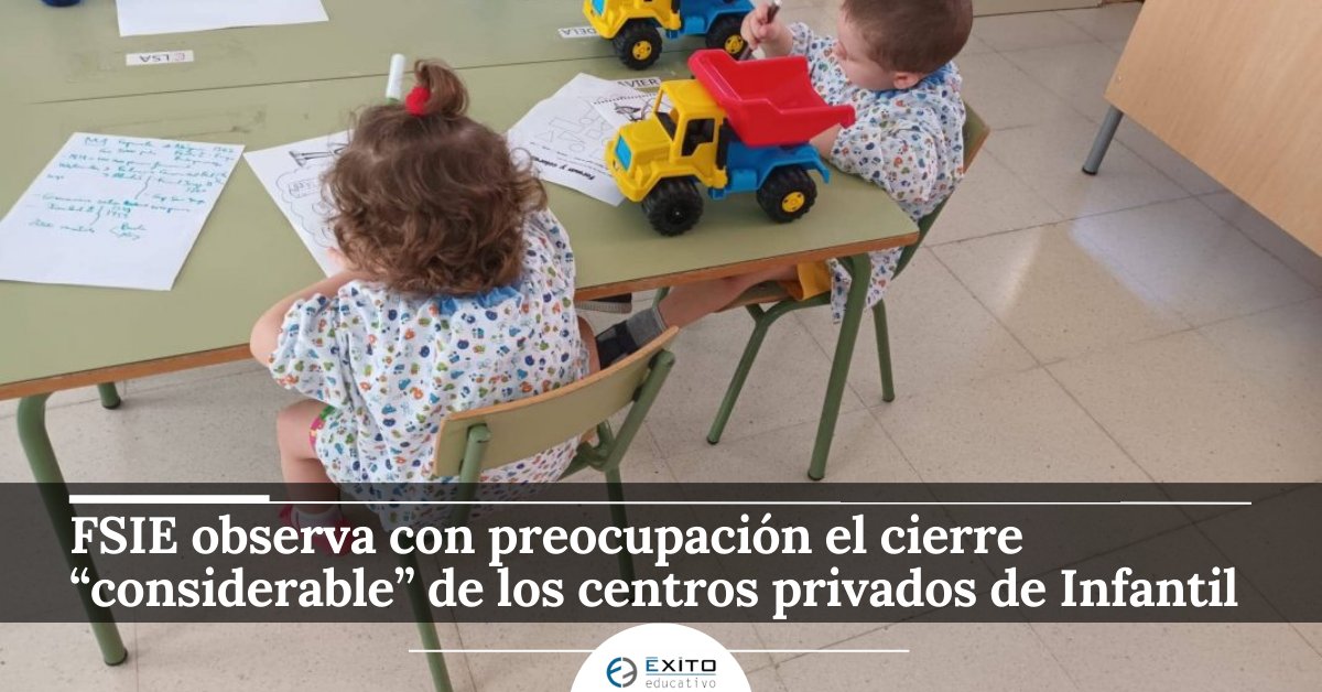 Exito_Educativo's tweet image. La @fsie_nacional ha expresado su preocupación ante el creciente cierre de centros de educación infantil privados y aboga por la extensión de los conciertos educativos
🔗 exitoeducativo.net/fsie-observa-c…
#EducaciónInfantil #FSIE #GratuidadEducativa #ConciertosEducativos