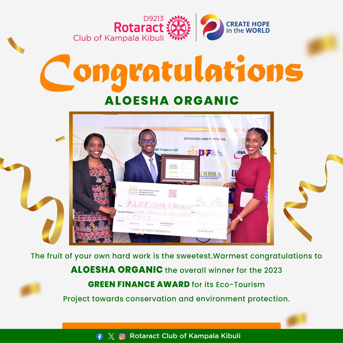 Congratulations on the award. There's no question you earned it and it couldn't have gone to a more worthy individual.We are very proud to call you our parent and Proudly associated with you as our corporate Member.@DonPatrick33 @RotaryMedia256 @Rotaract_TV