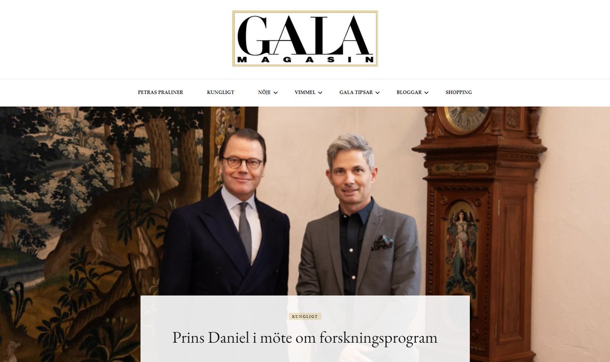 Kategorin ovanliga pressklipp för mig, från mitt möte med Prins Daniel. Men ett mycket trevligt minne! galamagasin.se/prins-daniel-i…